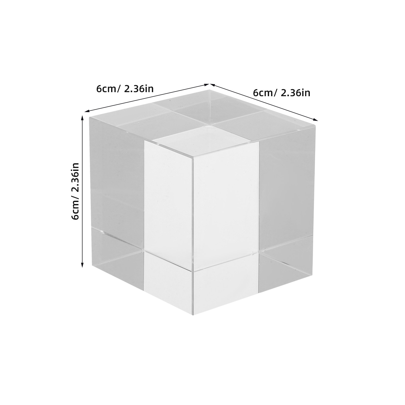Vierkant, helder kristallen pa - Paper Weight Crystal recensie en prijs